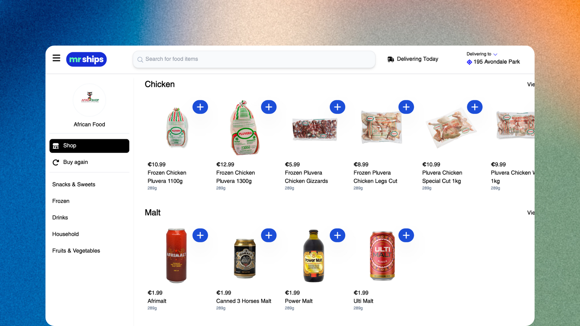 MrShips - Instacart Clone