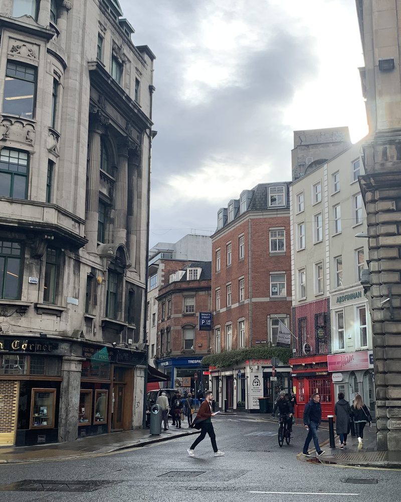 The Dublin street corner outside The Pen Corner